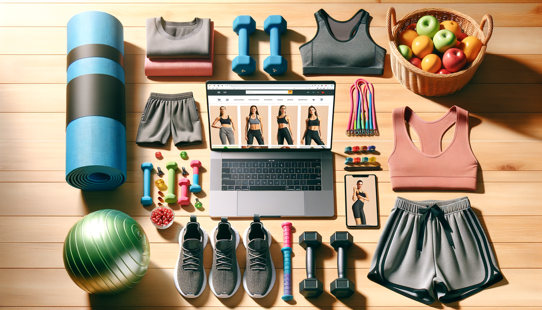 modern product assortment with electronics, sharpener, fashion and home goods on bright background
