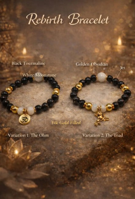 Black tourmaline and moonstone bracelet with spiritual healing and energy protection beads, crafted for positive energy and protection.