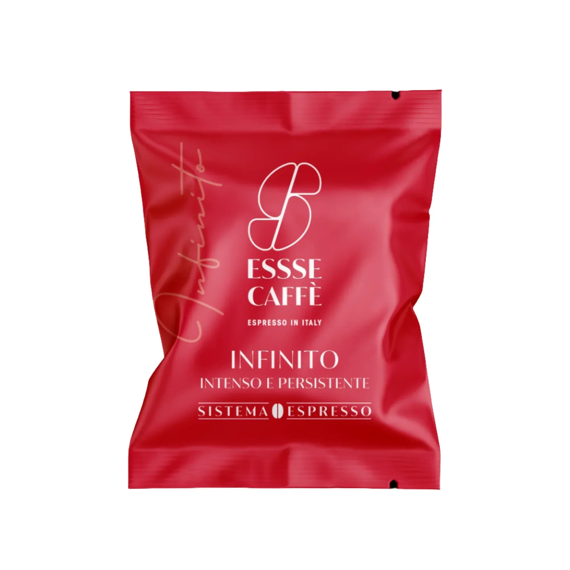 Esse Caffè Infinito intense Italian espresso coffee pod in red packaging