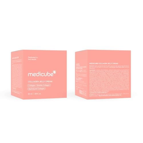 Old World Hub Medicube Jelly Cream with collagen and niacinamide, showing the jar with the product label and creamy texture.