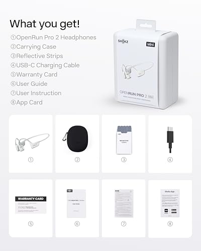 SHOKZ OpenRun Pro 2 bone conduction Bluetooth headphones with open-ear design, sweat-resistant sport earphones, deep bass, and reflective strip