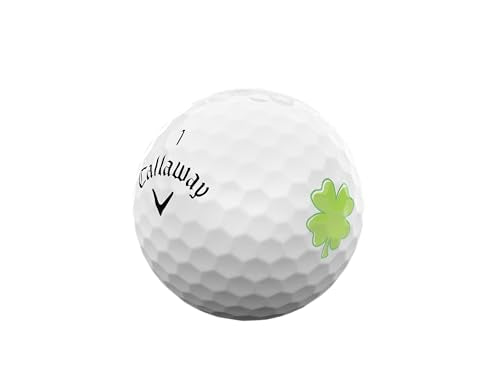 Callaway Supersoft golf balls for 2025, showing a close-up of the white golf balls with branding and textured surface.