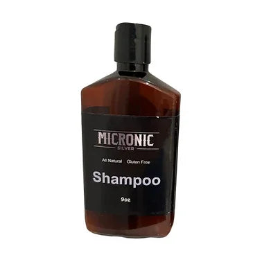 Micronic Silver natural gluten free shampoo in brown 9oz bottle