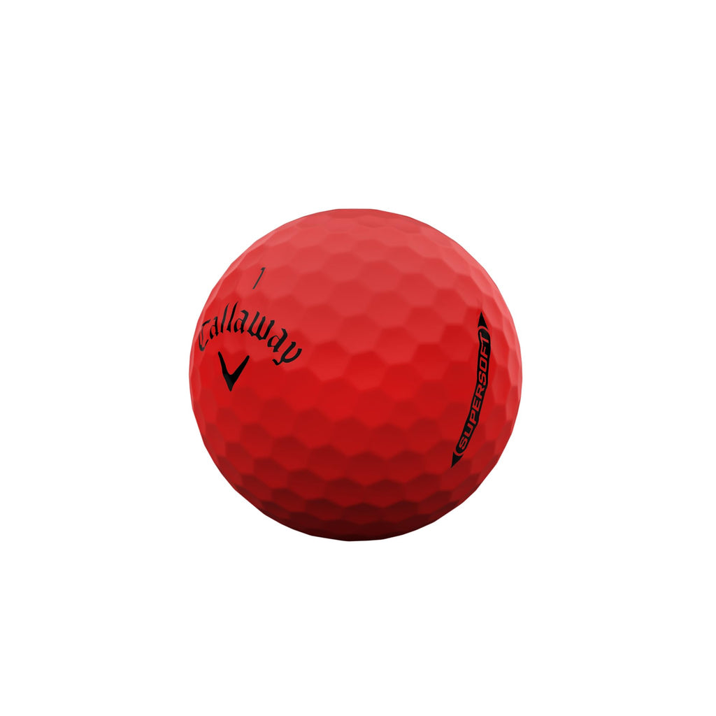 Callaway Supersoft golf balls for 2025, featuring smooth white surface and branding, designed for optimal distance and soft feel.