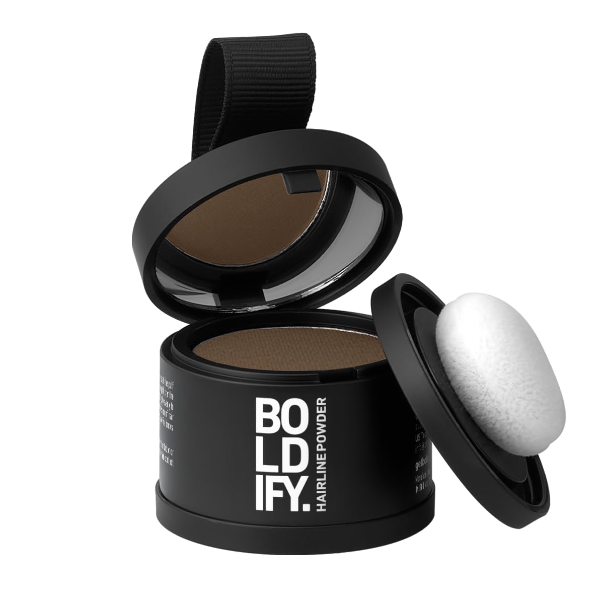 Old World Hub BOLDIFY Hairline Powder for root touch-up and gray coverage, dark brown, conceals bald spots, stain-proof, 24-hour formula