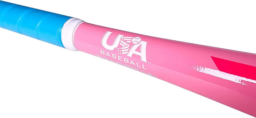 Rawlings Remix T-Ball Bat for USA Baseball and Softball, 1-piece aluminum with 2 1/4" barrel and -12 drop weight.