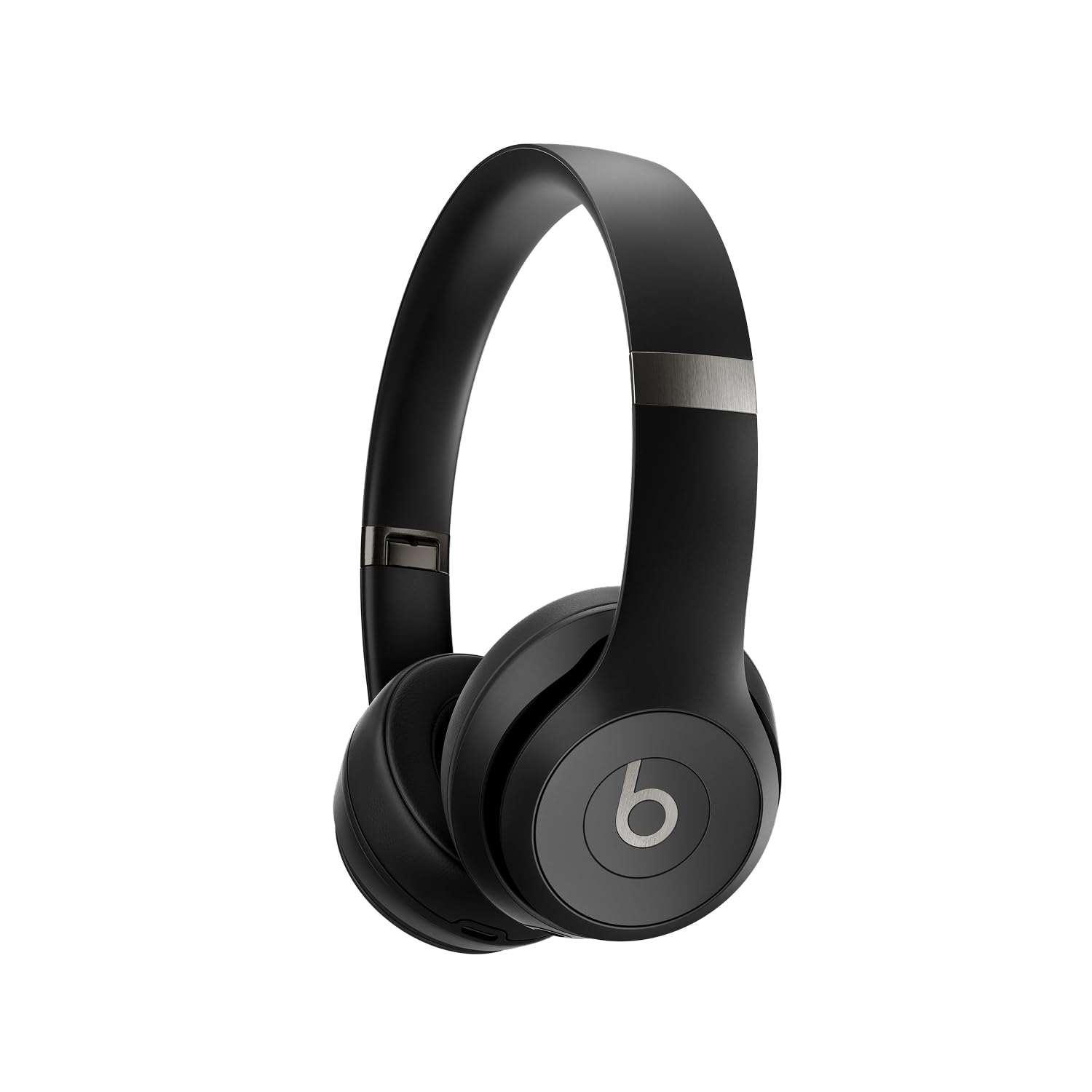 Beats Solo 4 wireless on-ear Bluetooth headphones in black and gold with comfortable fit and up to 50-hour battery life.
