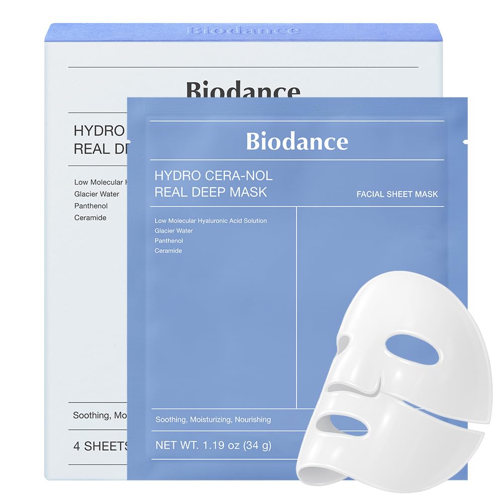 Old World Hub BIODANCE Bio-Collagen Real Deep Mask hydrating overnight hydrogel face mask with pore minimizing and plumping benefits.