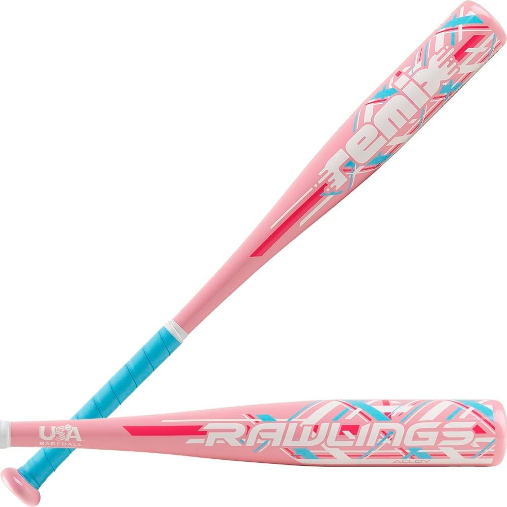 Rawlings Remix T-Ball Bat, 2 1/4" barrel, 1-piece aluminum, USA baseball and softball, -12 drop design