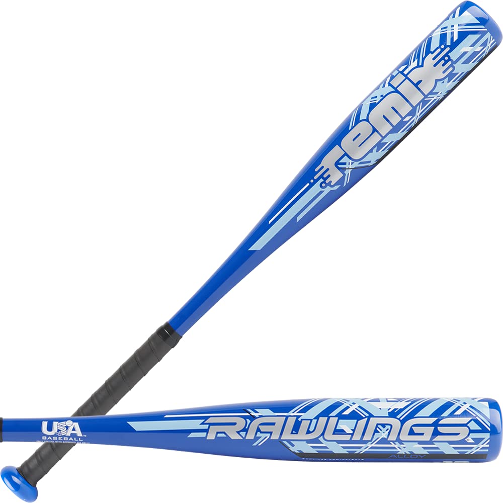 Rawlings Remix T-Ball Bat in 1-piece aluminum with 2 1/4" barrel and -12 drop, designed for USA baseball and softball.