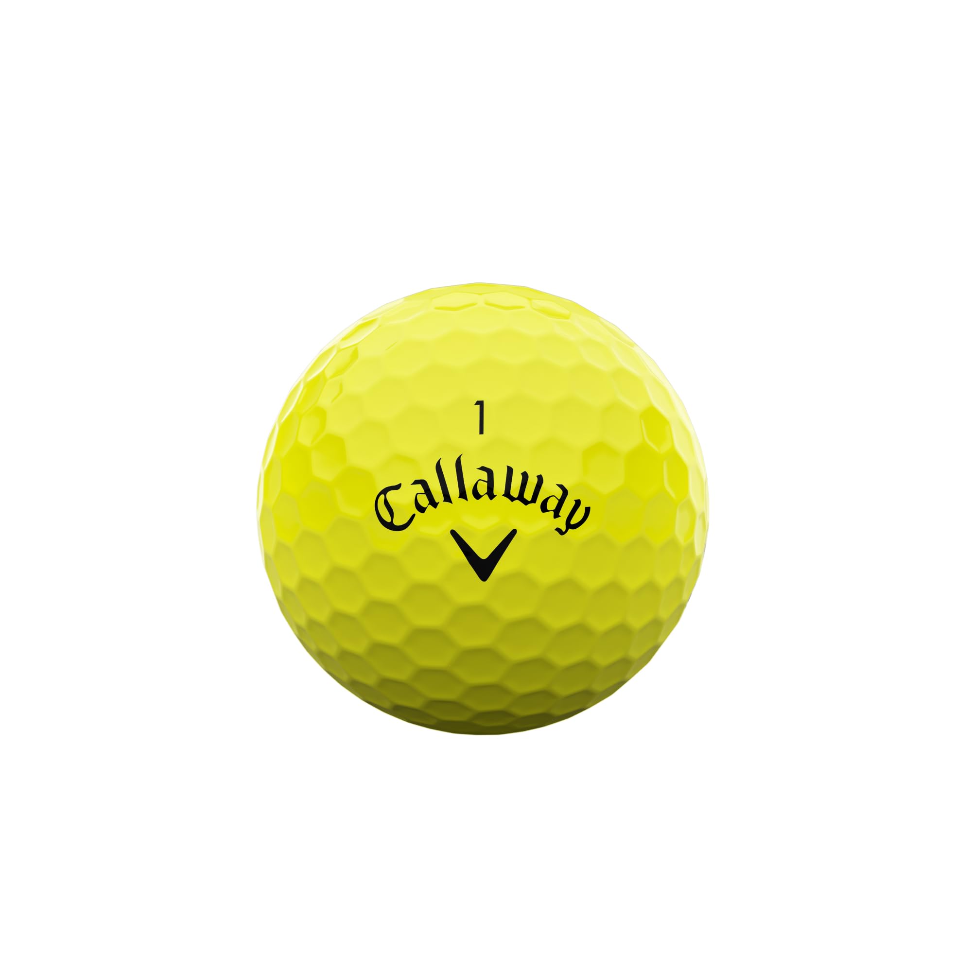 Callaway Supersoft Golf Balls from 2025 with bright yellow design and smooth surface, ideal for golf enthusiasts.