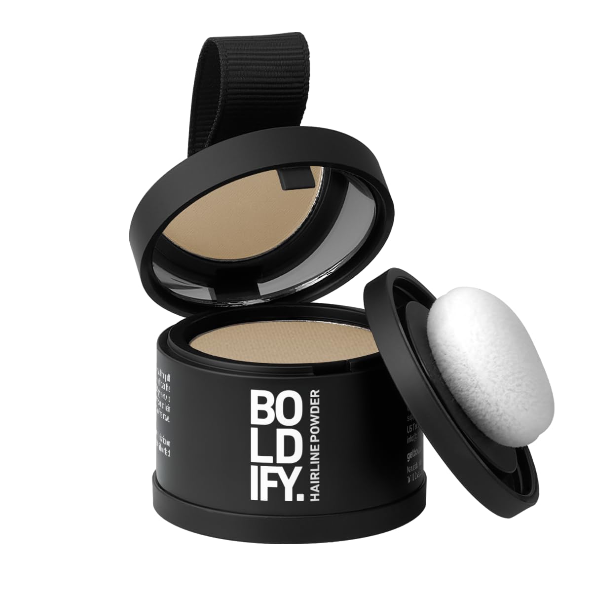 Old World Hub Boldify Hairline Powder for root touch-up, gray coverage, bald spot concealment, dark brown, stain-proof, 24-hour hold