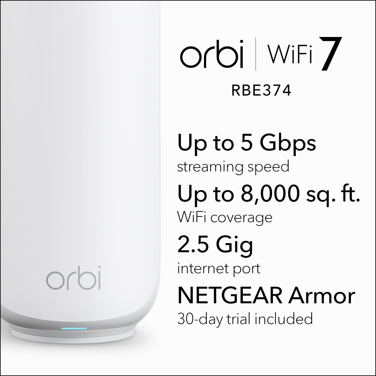 Old World Hub NETGEAR Orbi 370 Series WiFi 7 mesh network system with router and extender, covering 4,000 sq.ft. for multiple devices.