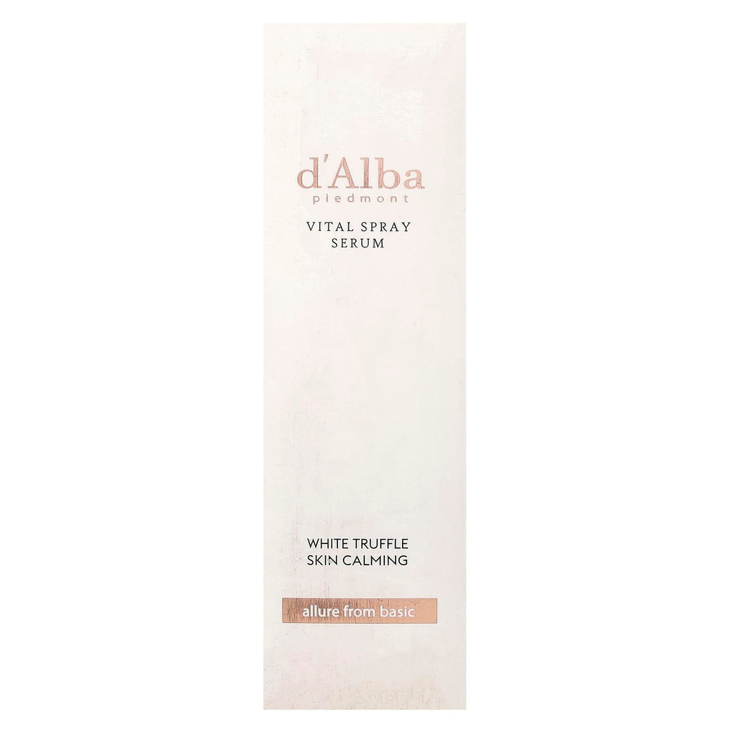 Old World Hub d'alba Piedmont Italian White Truffle serum in spray bottle, lightweight vegan face moisturizer for radiant, glowing skin.