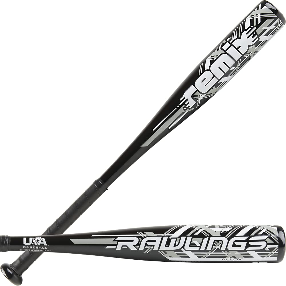 Rawlings Remix T-Ball Bat with 2 1/4-inch barrel, 1-piece aluminum construction, USA Baseball & Softball, -12 drop.