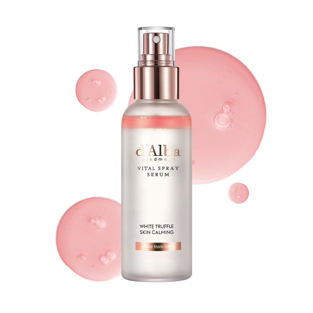 D'alba Piedmont Italian White Truffle serum by Old World Hub, vegan lightweight face moisturizer and glow mist for radiant skin.
