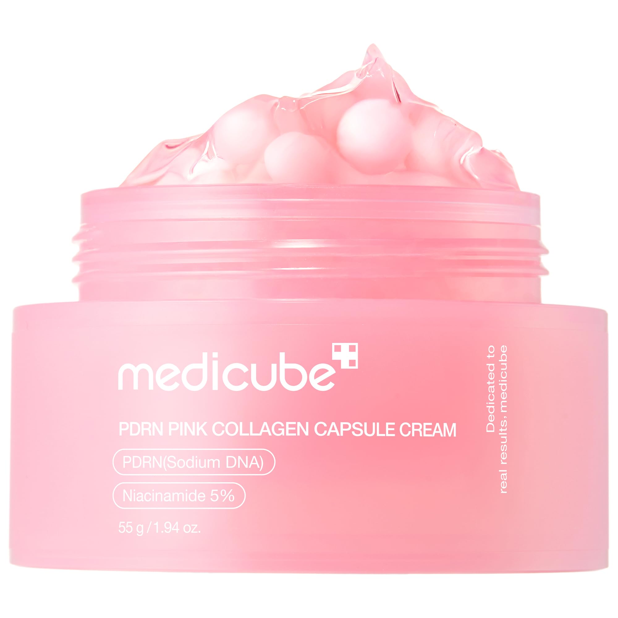 Old World Hub Medicube Capsule Cream with Deep Vitamin C, golden liposome capsules for radiant, firm, and hydrated skin.