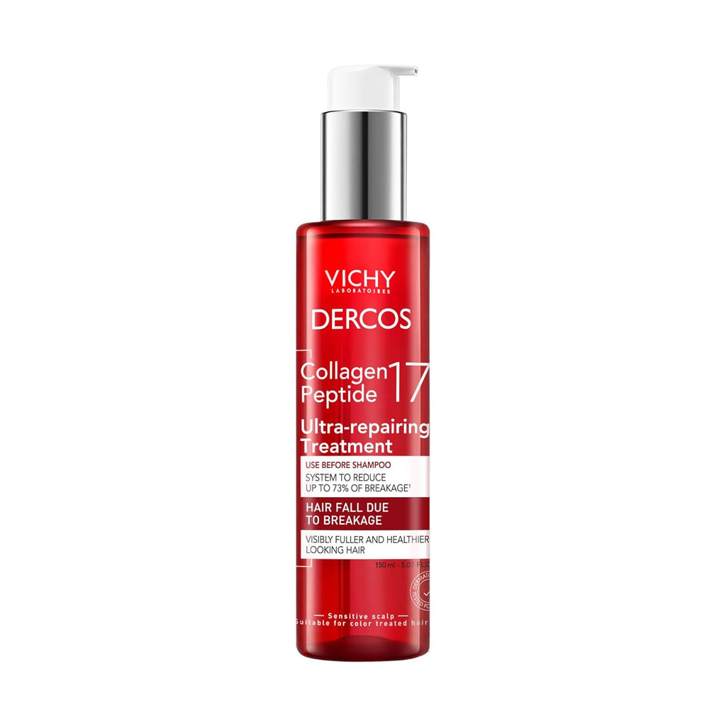 Old World Hub Dercos Collagen Peptide 17 Ultra-Repairing Treatment bottle, 150ml, anti-hair fall pre-shampoo bond repair for strengthened hair.