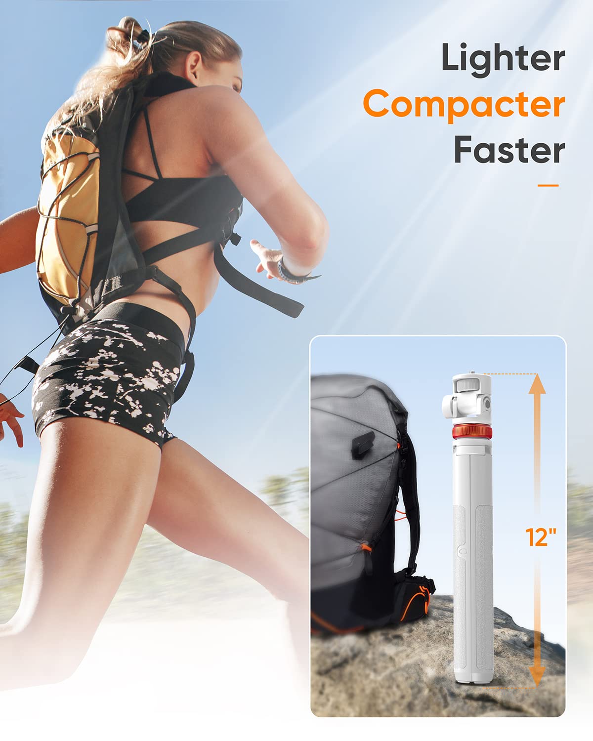 Old World Hub EUCOS 62-inch phone tripod with remote, extendable stand for iPhone and Android, sturdy selfie stick holder.