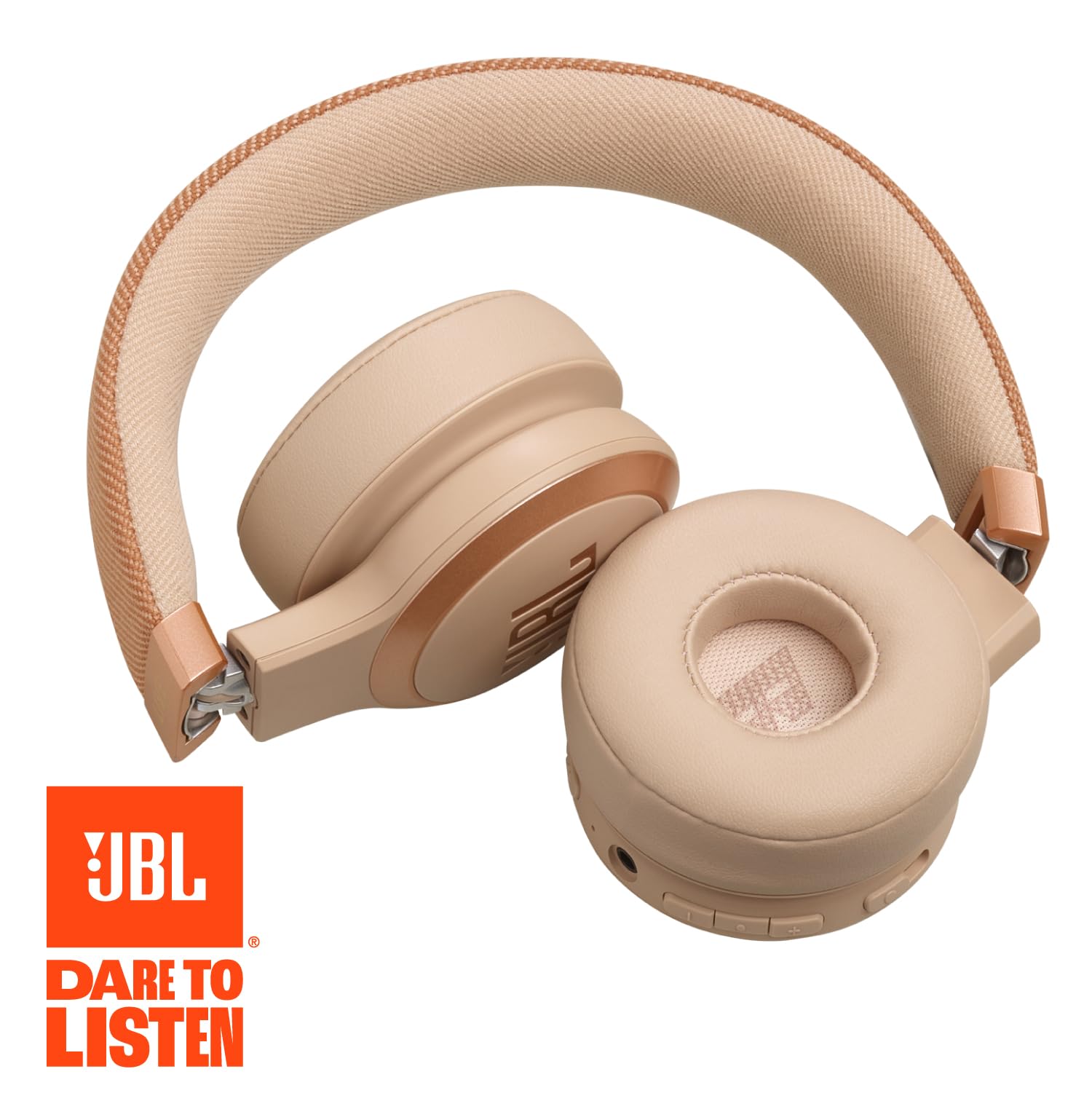 JBL Live 670NC wireless on-ear headphones in black with noise cancelling, foldable design, and up to 65-hour battery life