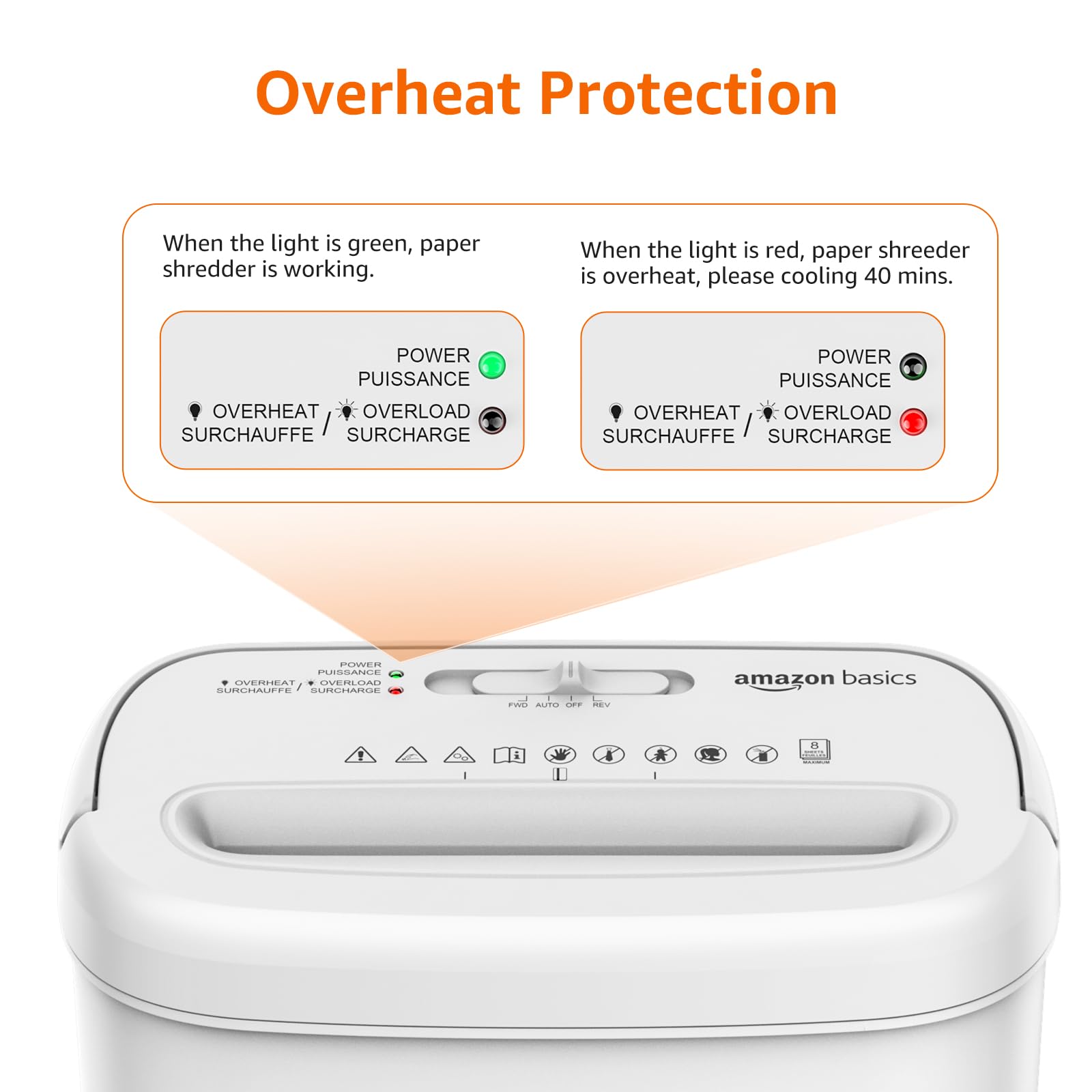 Old World Hub Amazon Basics 8-sheet high security cross cut paper and credit card shredder in black with auto shut-off