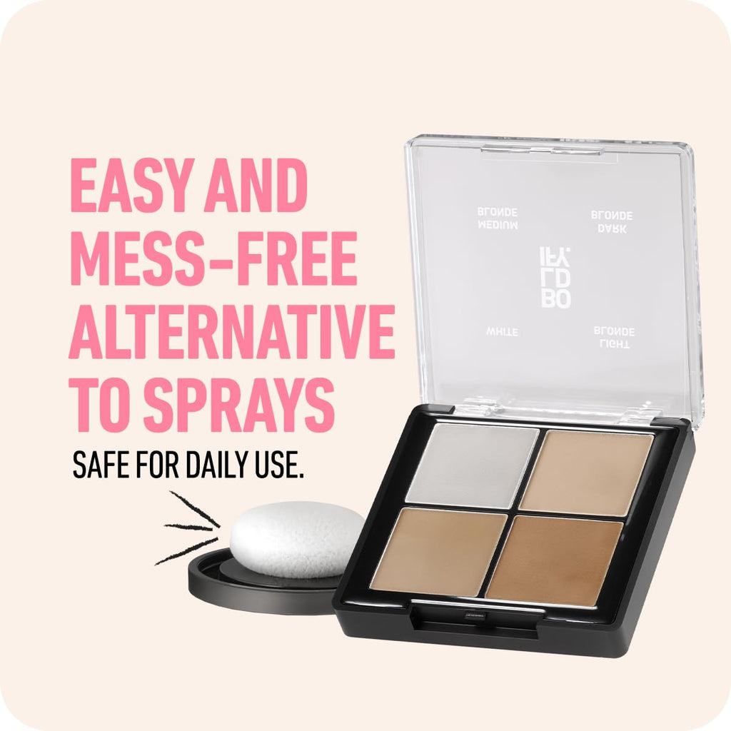 Old World Hub Boldify Hairline Powder for root touch-up, gray coverage, and bald spot concealment in dark brown, 24-hour stain-proof.