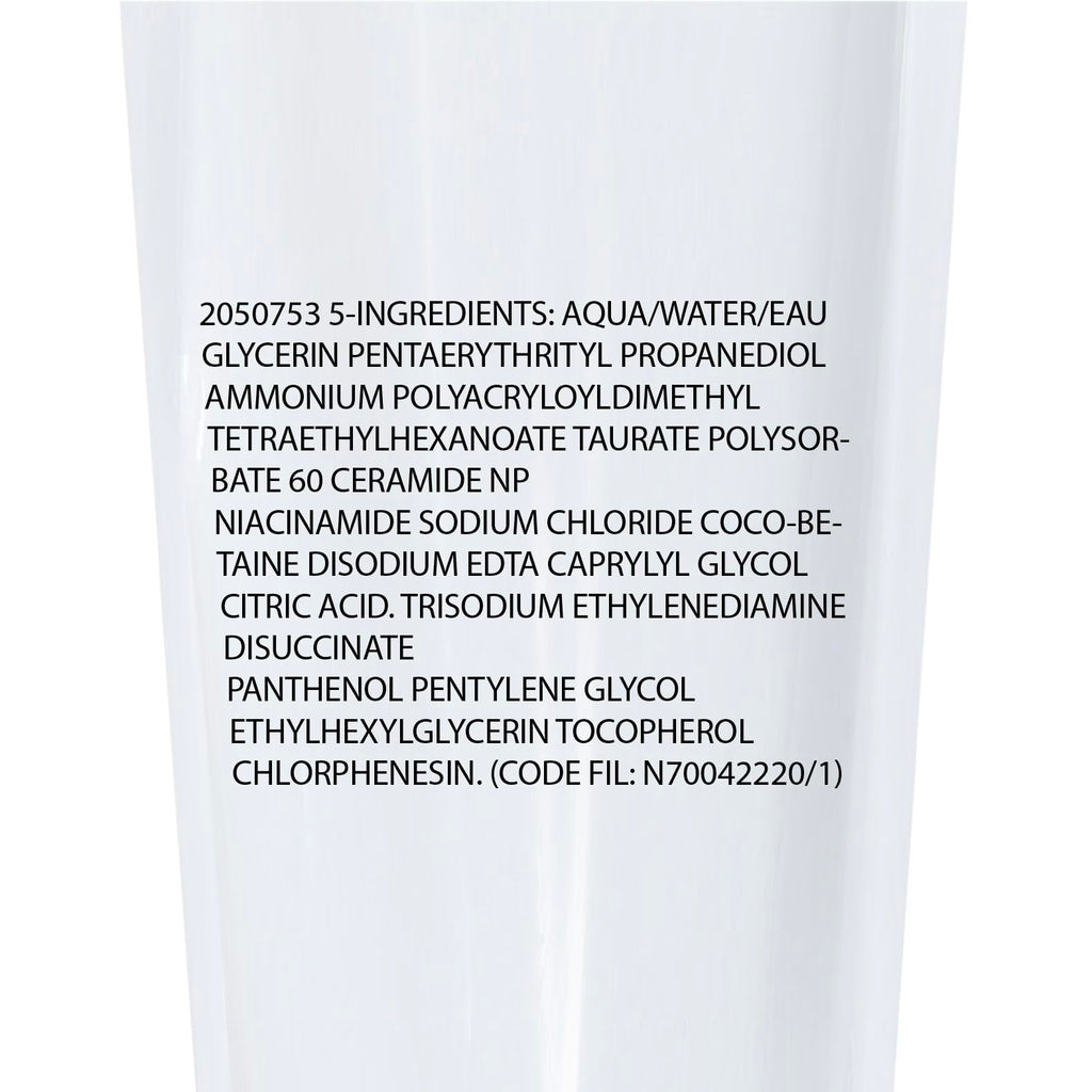 La Roche-Posay Toleriane Hydrating Gentle Face Cleanser with Niacinamide and Ceramides for dry and sensitive skin.
