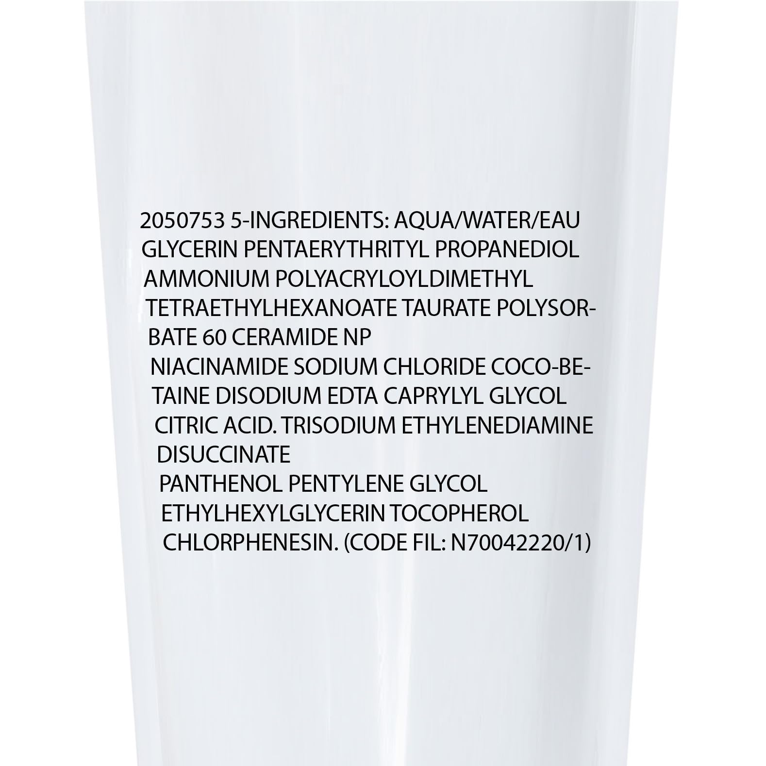 La Roche-Posay Toleriane Hydrating Gentle Face Cleanser with Niacinamide and Ceramides for dry and sensitive skin.