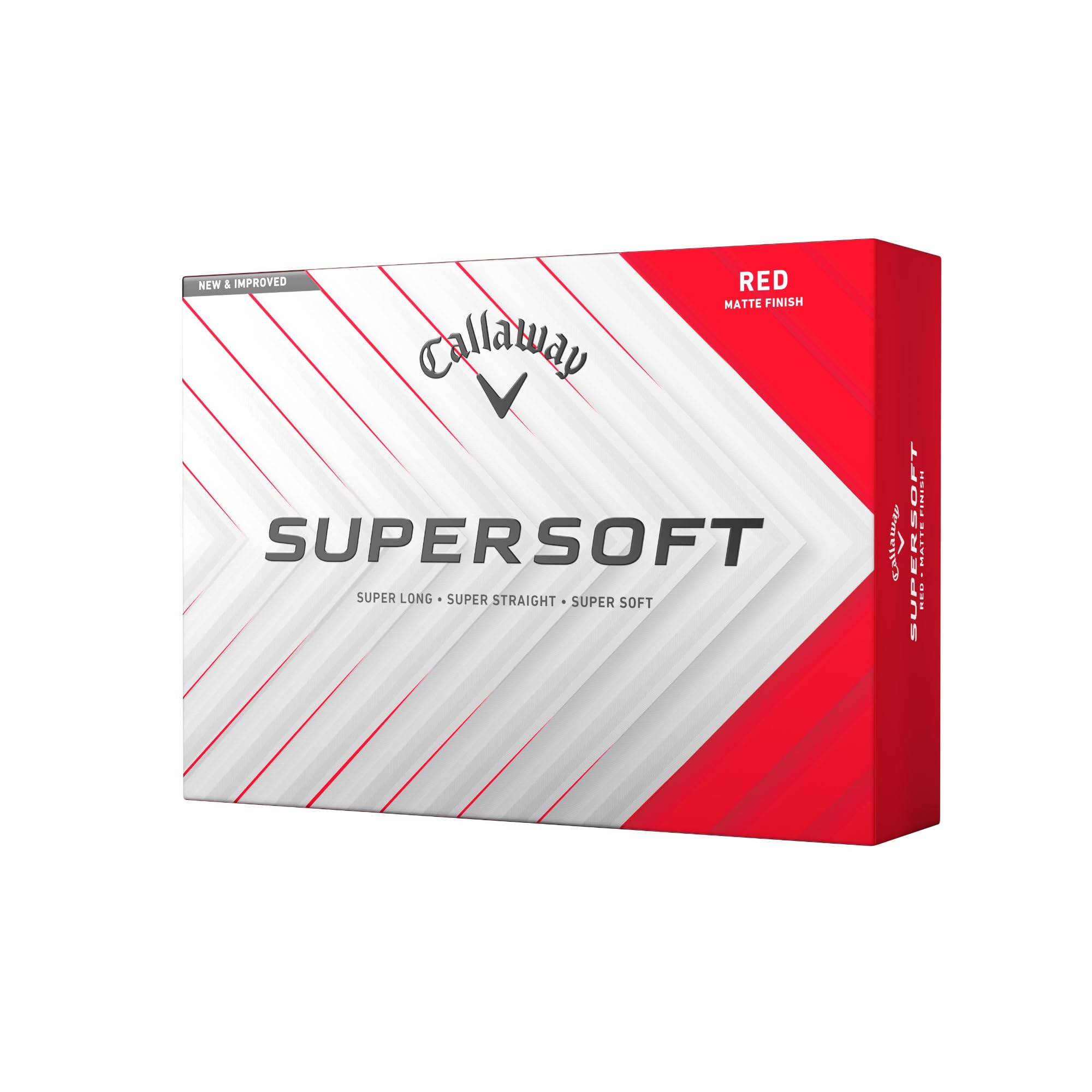 Callaway Supersoft golf balls for 2025, featuring smooth white surface and branding, designed for optimal distance and soft feel.