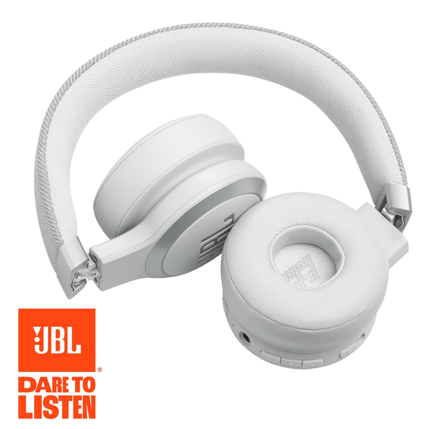 Black JBL Live 670NC wireless on-ear headphones with adaptive noise cancelling, lightweight design, and up to 65-hour battery life.
