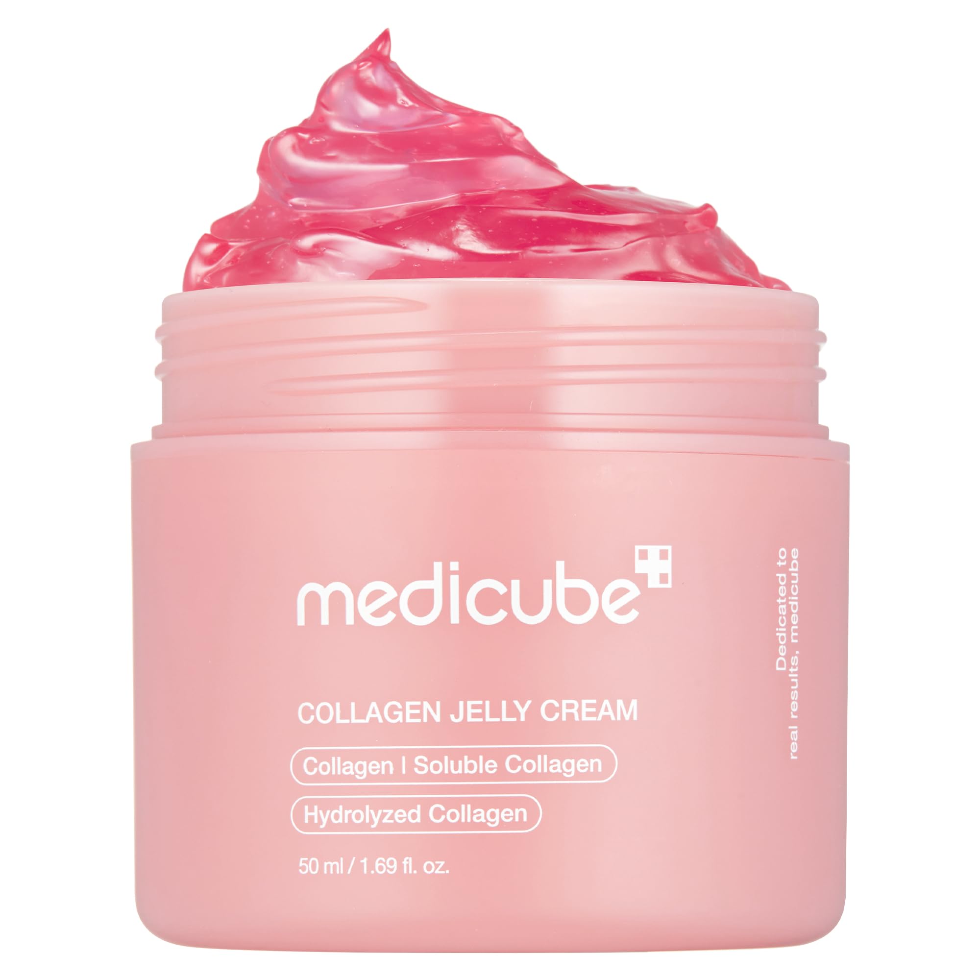Old World Hub Medicube Jelly Cream with collagen and niacinamide, showing the hydrating, plumping gel texture in a jar.
