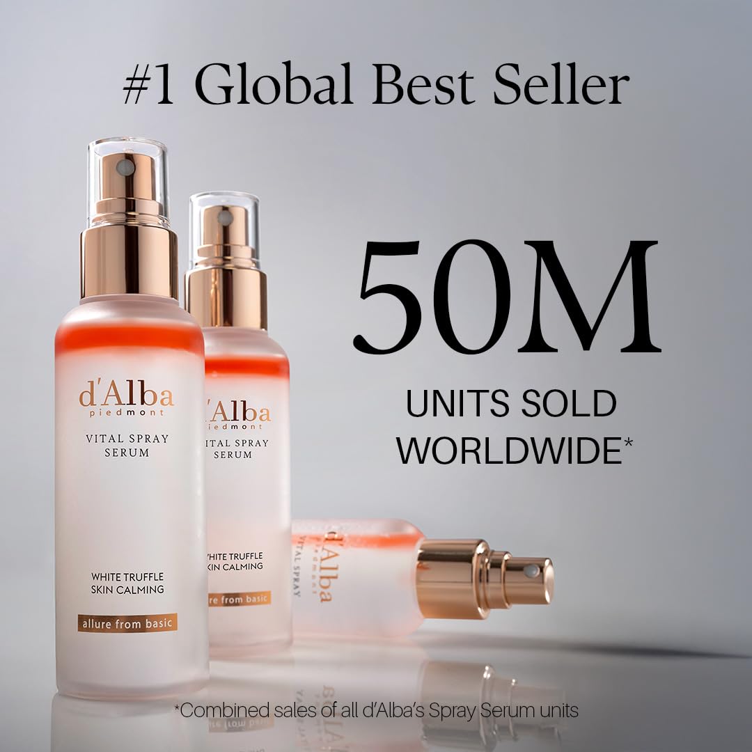 Old World Hub d'alba Piedmont Italian White Truffle first spray serum, vegan lightweight face moisturizer and glow mist for radiant skin.