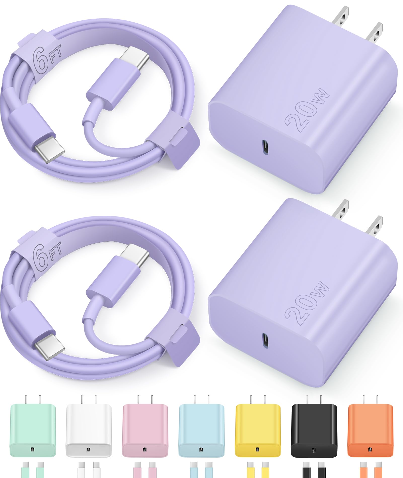 Old World Hub Store USB-C fast charger block with 6ft cable for iPhone 15, 16, 17 models and iPad Pro, compatible with Air and Pro Max.