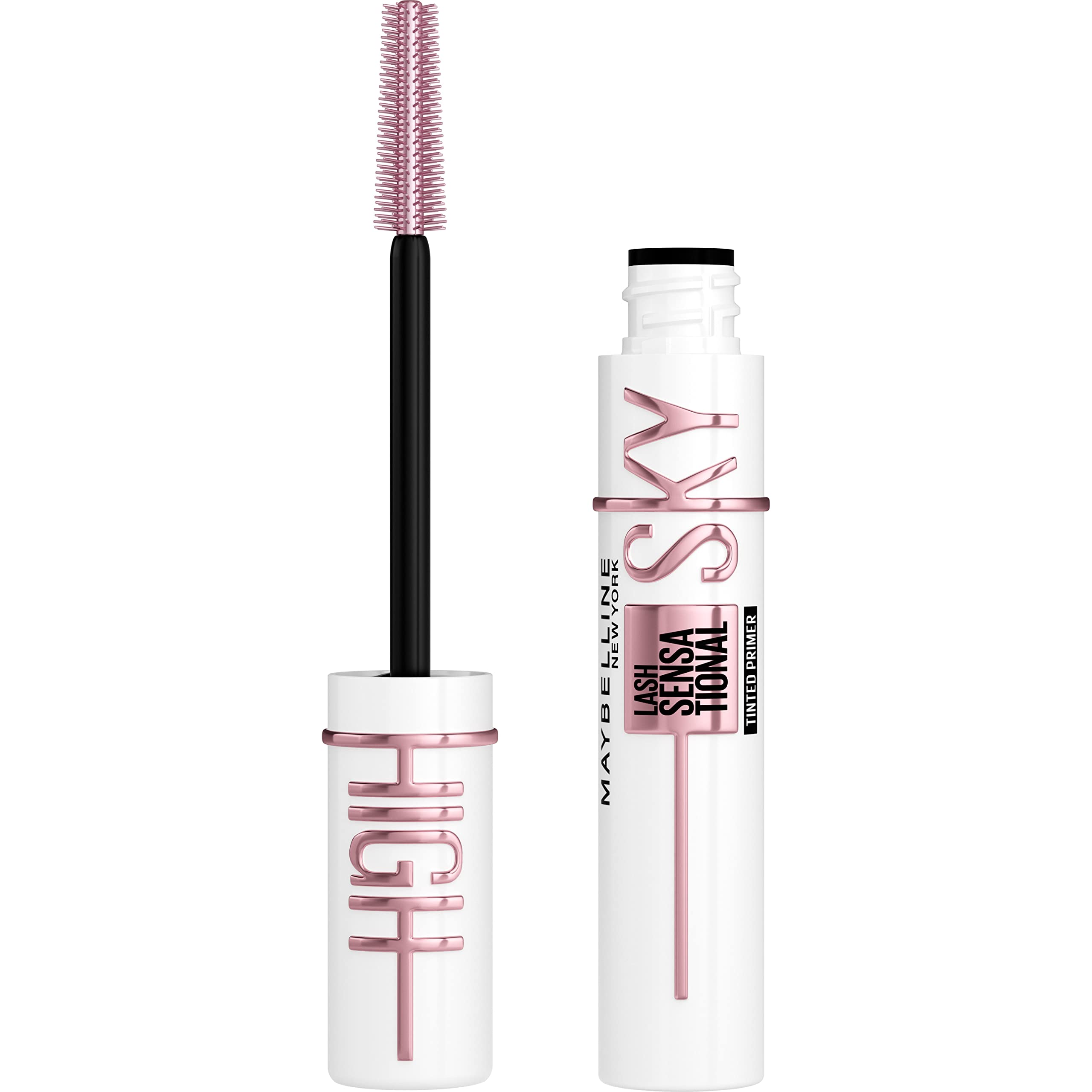 Maybelline Lash Sensational Sky High washable mascara with volumizing, lengthening, defining black formula, natural lash look