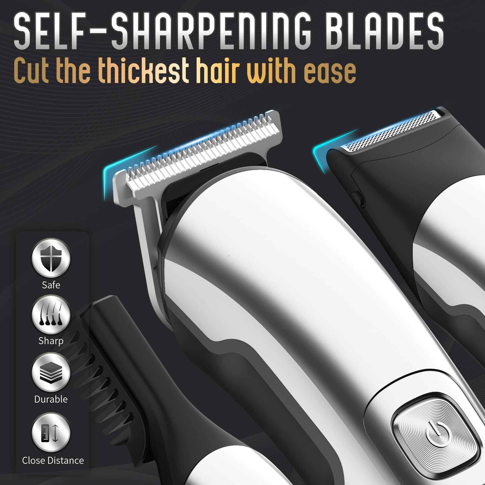 Old World Hub Ufree waterproof beard trimmer for men, cordless electric razor for face, nose, body, and mustache grooming.
