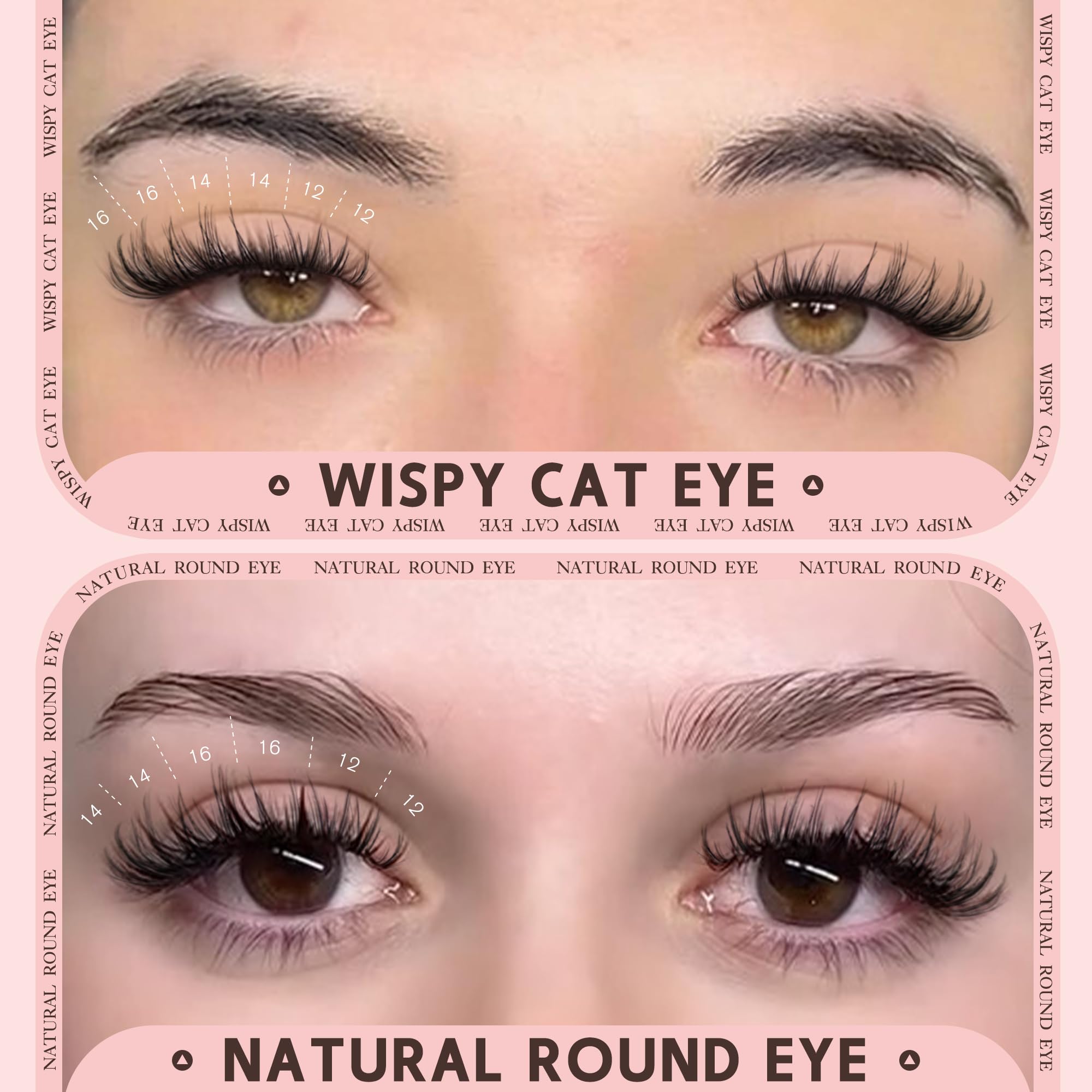 Old World Hub wispy eyelash clusters kit with 300 C curl natural-looking DIY lash extensions in 10-16mm, no tweezers included.