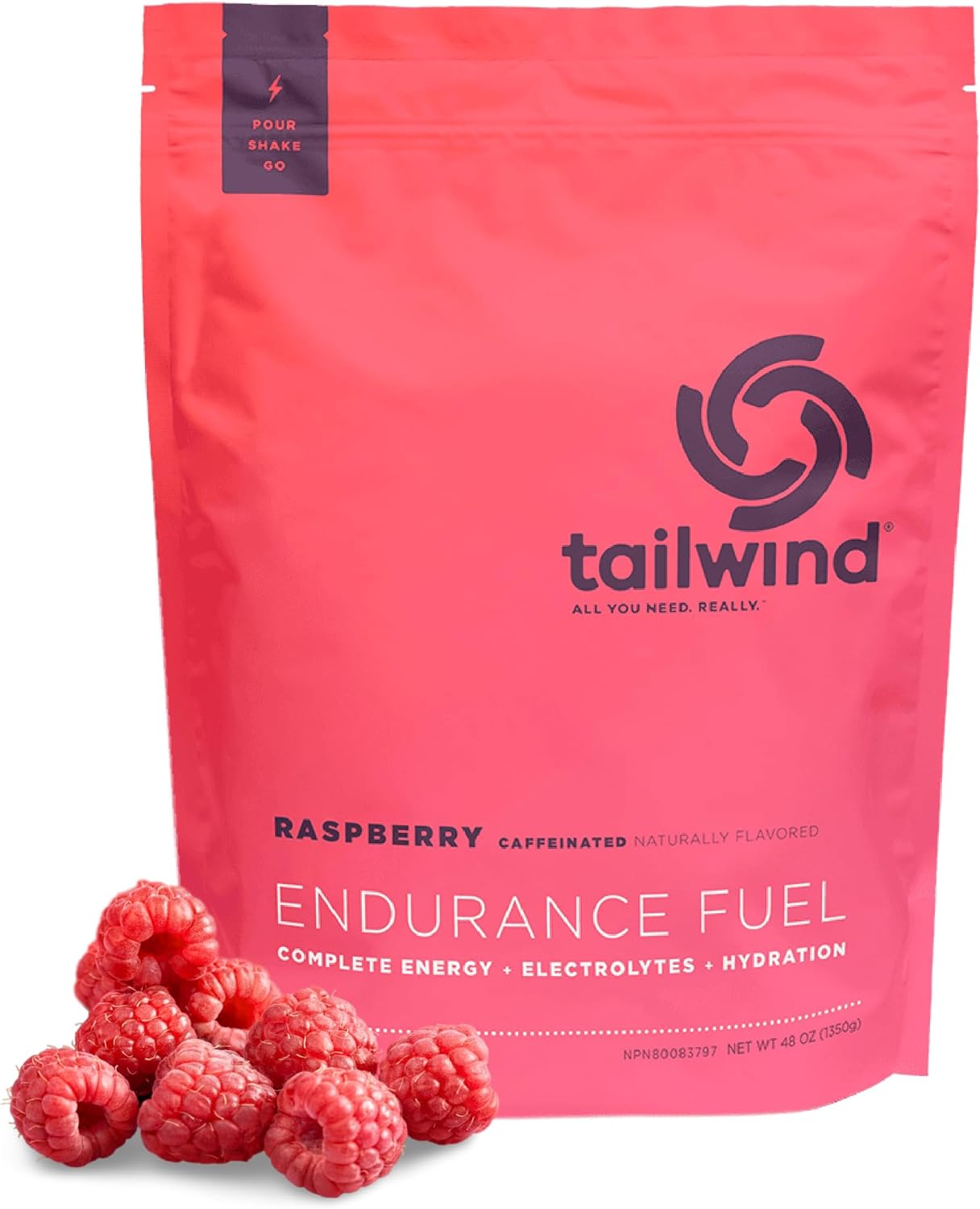 Old World Hub Tailwind Nutrition Endurance Fuel sports drink mix powder with berry flavor, gluten-free, vegan, 30 servings