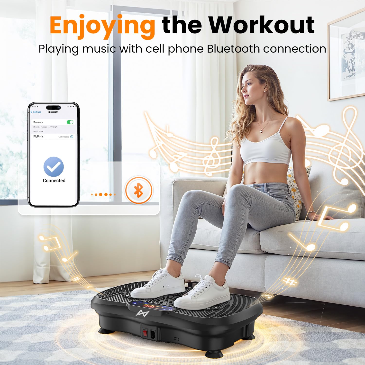Old World Hub AXV vibration plate fitness platform with shaking exercise board for full-body workouts and weight loss.