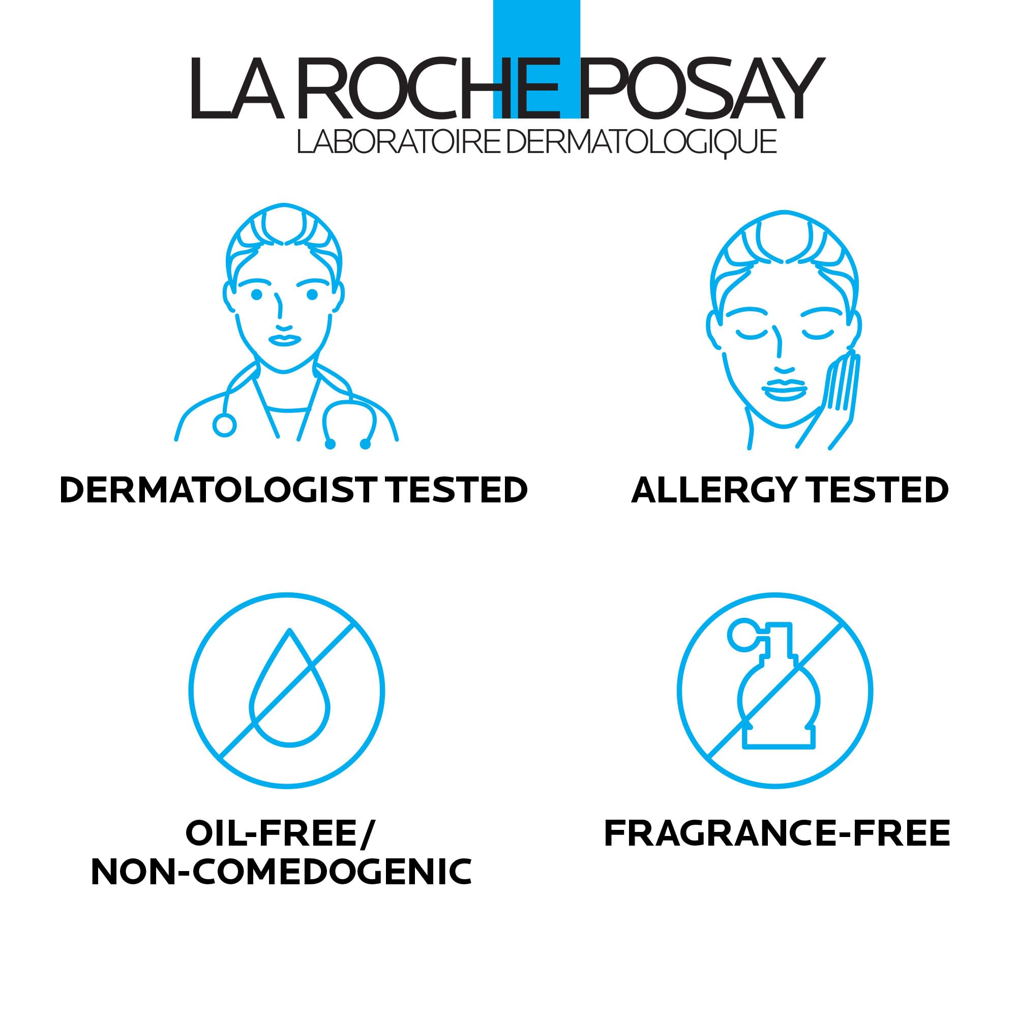La Roche-Posay Toleriane Hydrating Gentle Face Cleanser for dry and sensitive skin, showing the fragrance-free, hydrating facial cleanser bottle.