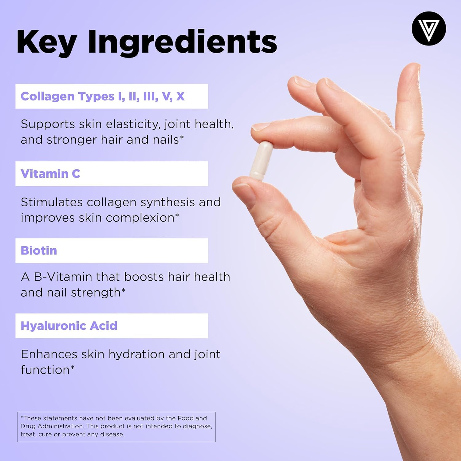 Vital Vitamins Multi Collagen Capsules by Old World Hub, grass-fed collagen peptides supplement for men and women, 150 count.
