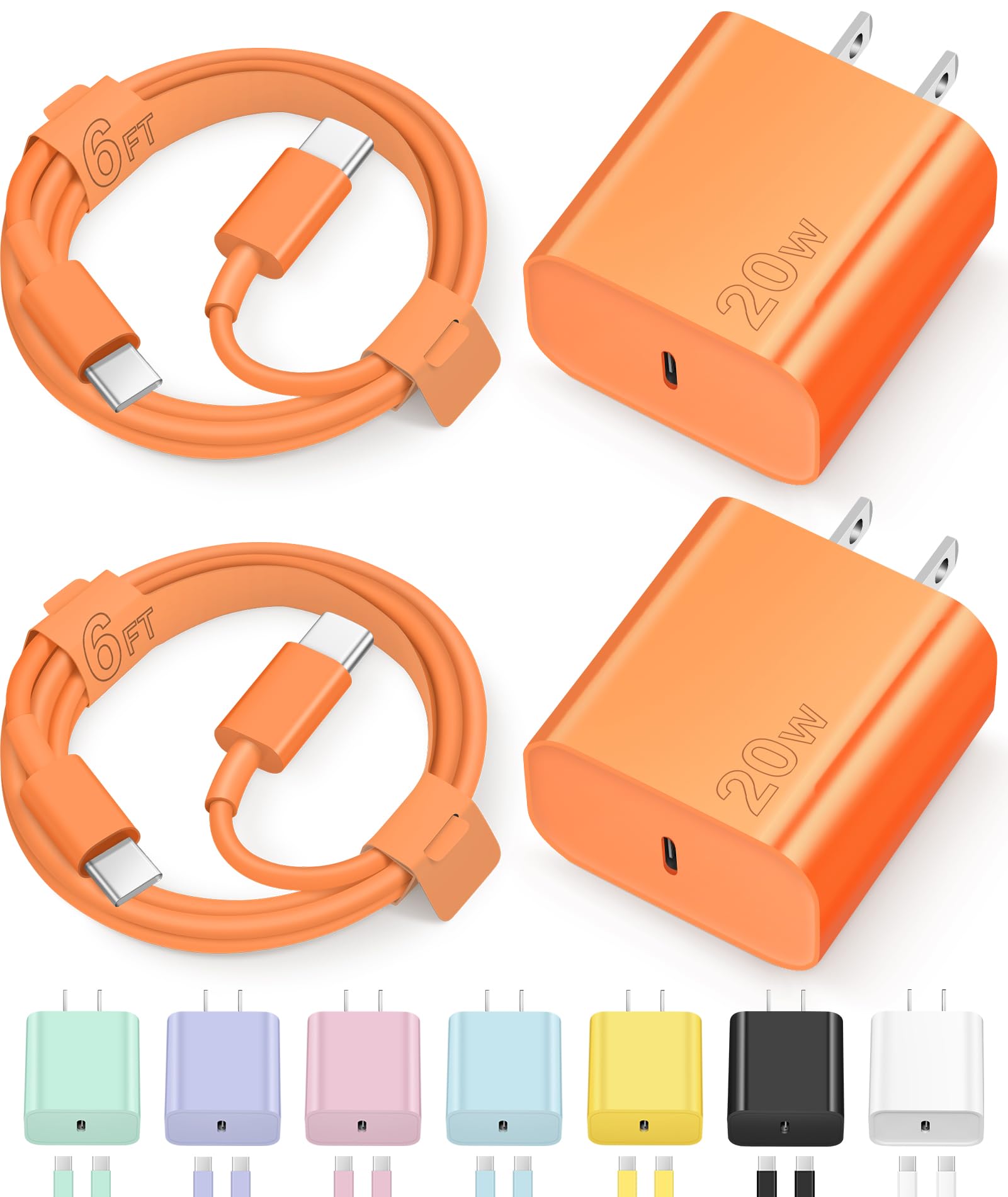 Fast charging USB C charger block with 6ft cable for iPhone 15, 16, 17, iPad Pro, and Air Pro Max from Old World Hub Store