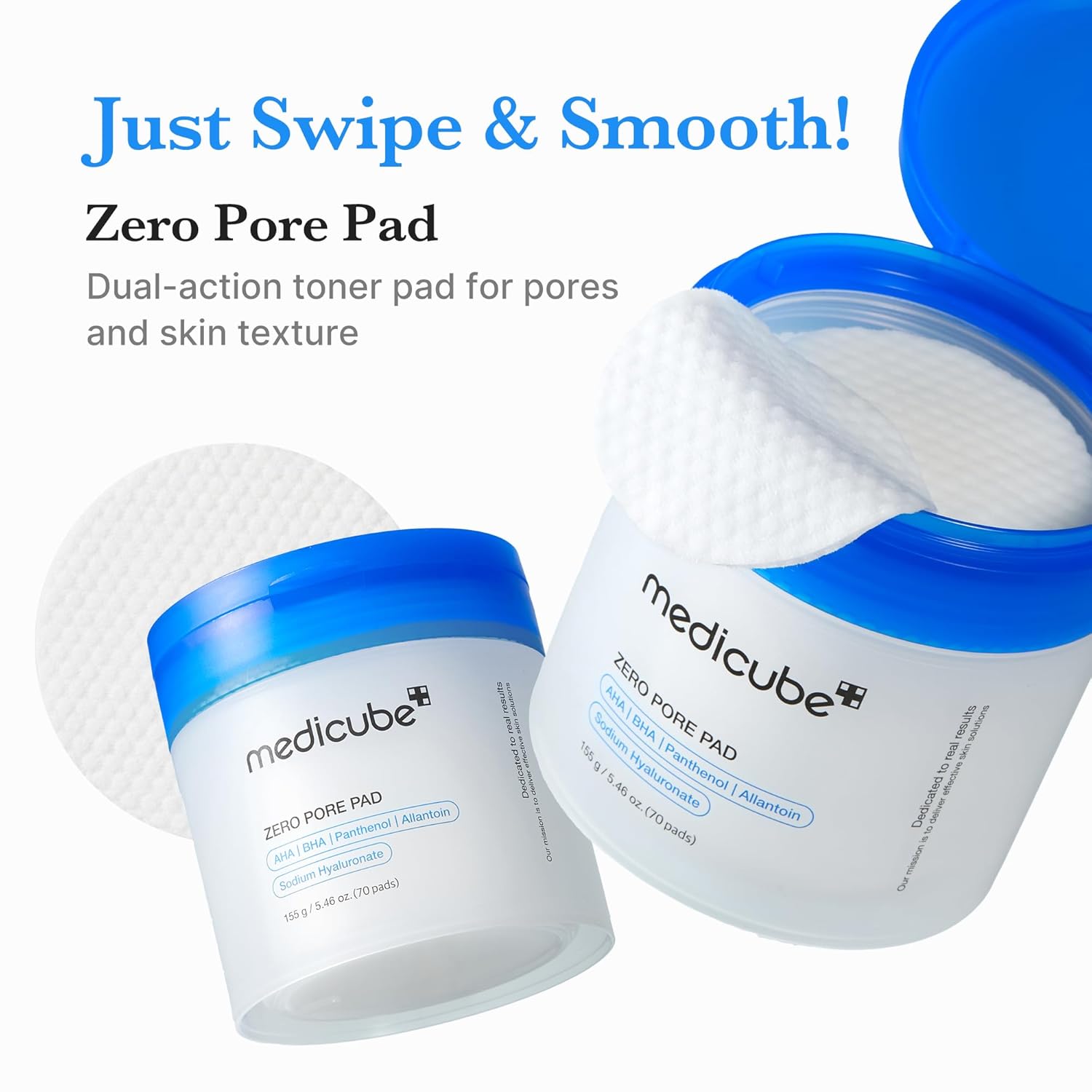 Old World Hub medicube Toner Pads Zero Pore Pad 2.0 with dual-textured facial pads for exfoliation and pore care.