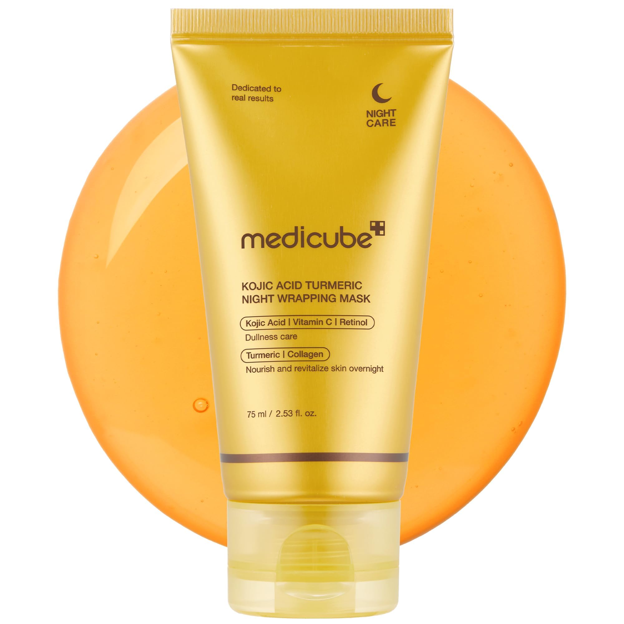 Old World Hub Medicube Collagen Wrapping Mask on a skincare table, showing the jar of overnight peel-off facial mask with collagen.
