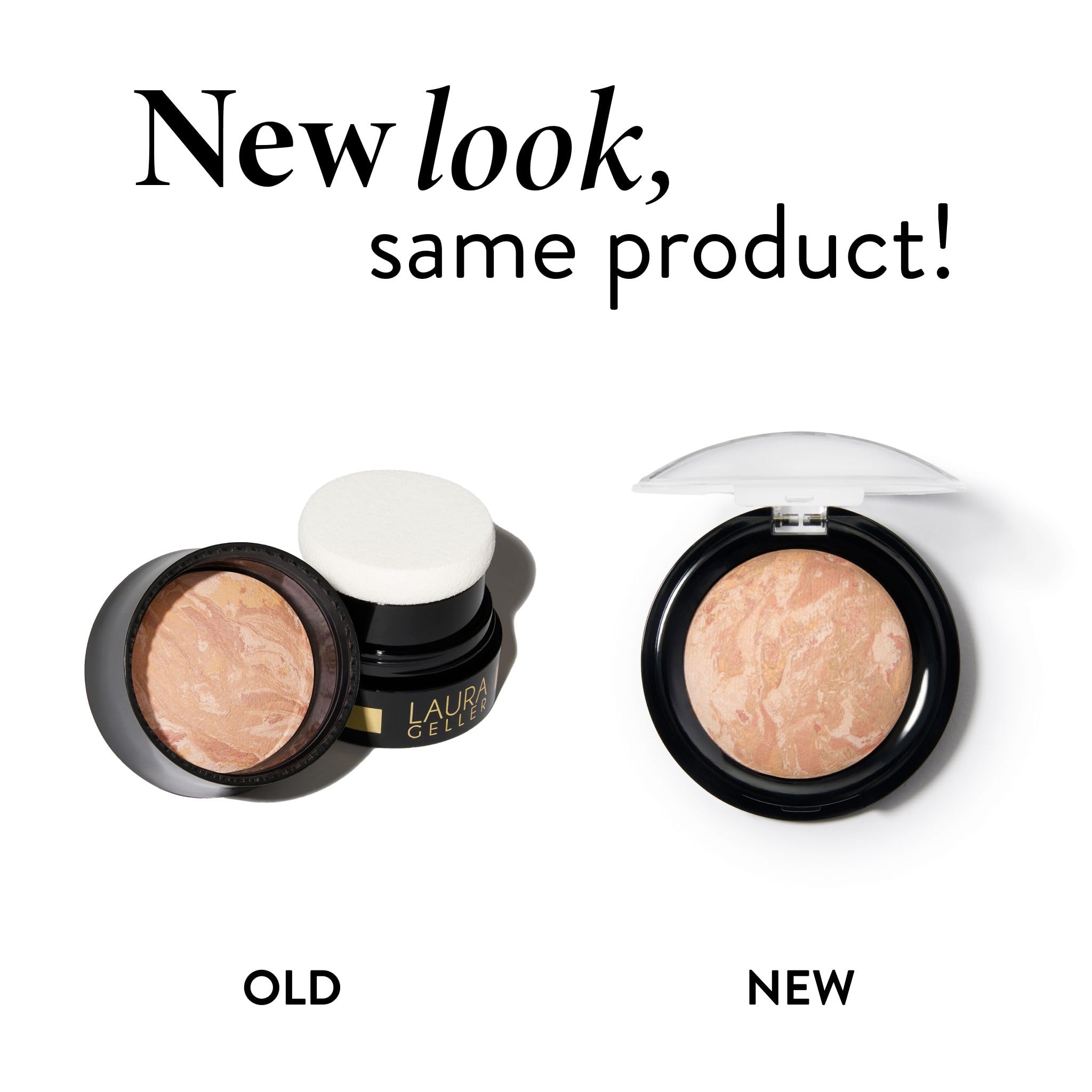 Laura Geller New York Baked Balance-n-Brighten Powder Foundation in Medium, light to medium coverage, demi-matte natural finish.