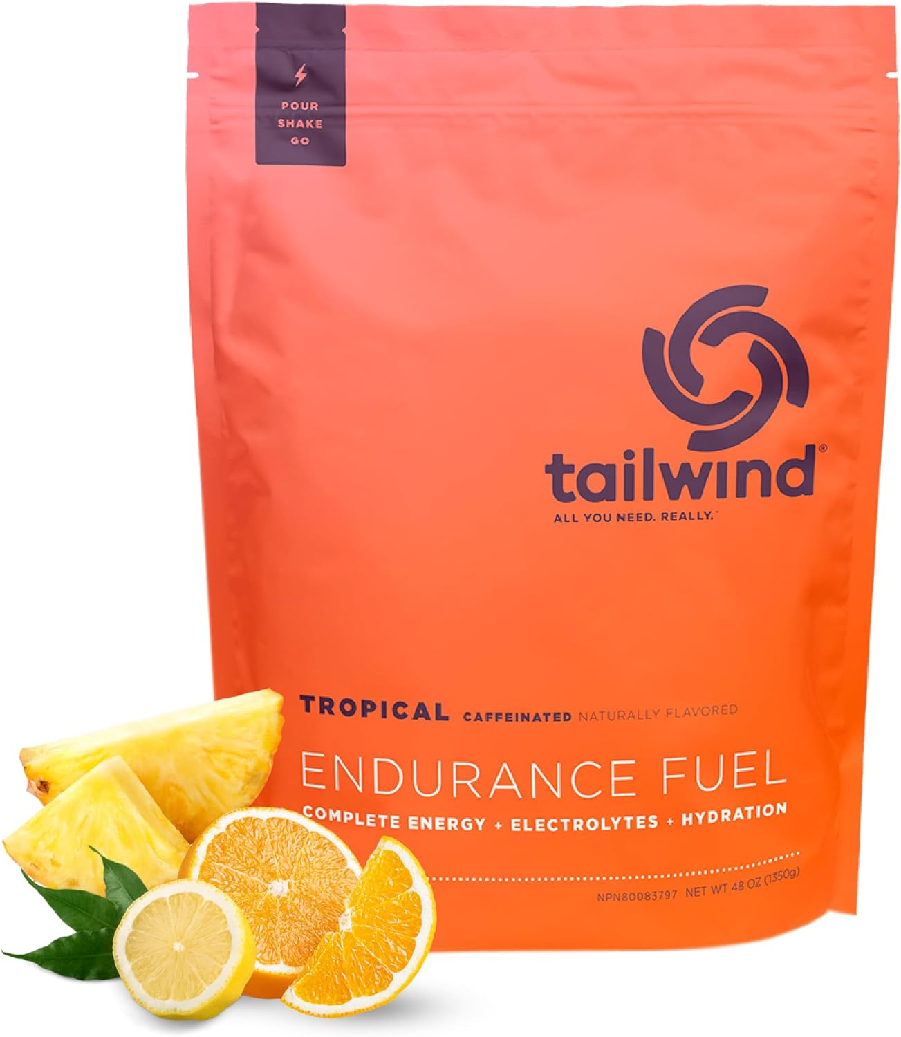 Old World Hub Tailwind Nutrition Endurance Fuel sports drink mix powder with berry flavor, gluten-free, vegan, 30 servings.