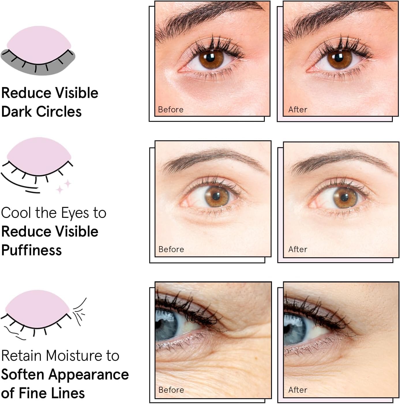 Old World Hub Grace & Stella gold gel under eye patches for dark circles, puffiness, under eye bags, 24 pairs, vegan, travel essentials