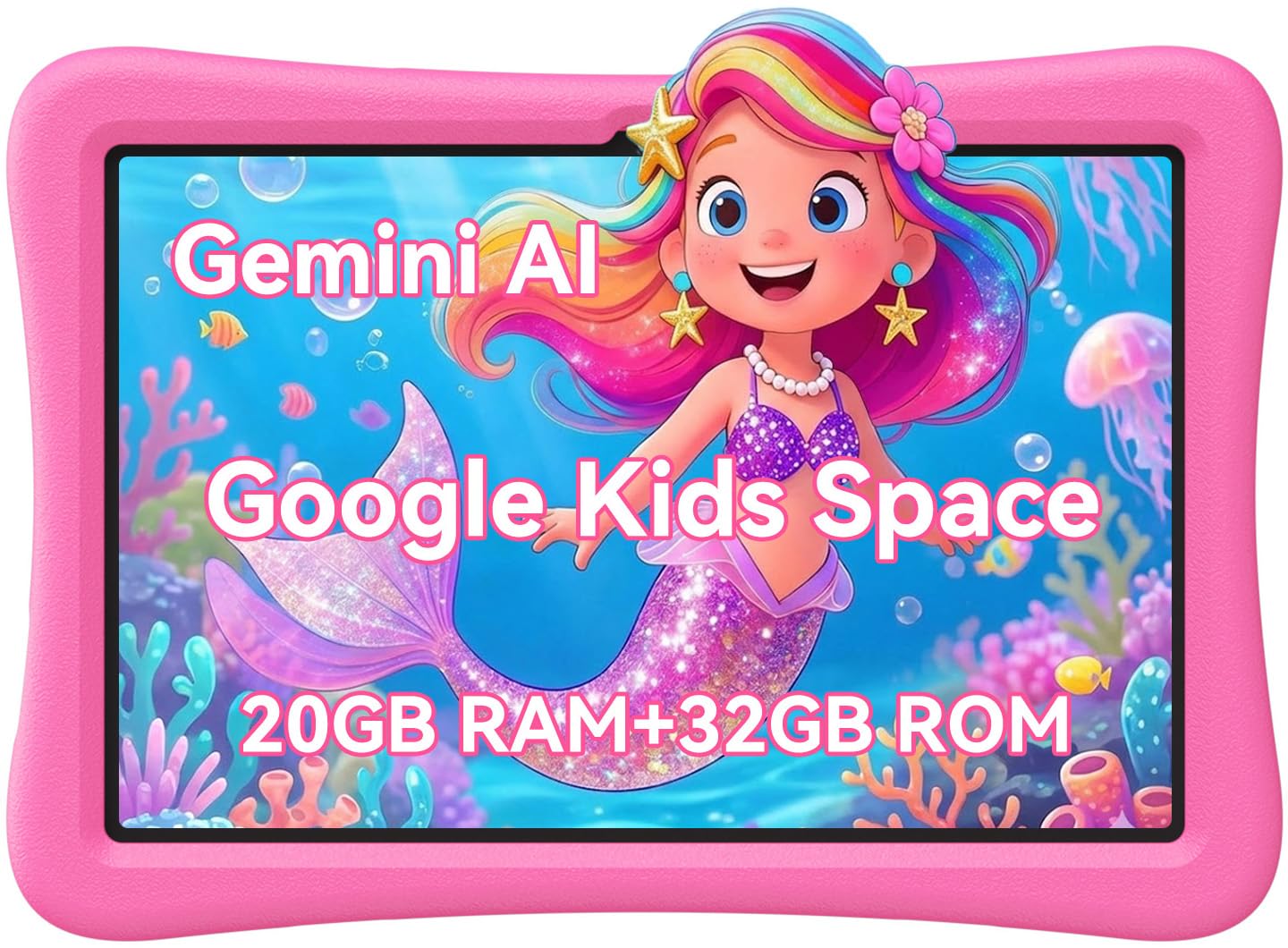 SVITOO Kids Tablet 10 Inch, Android Tablets Toddler Tablet with Parental Controls, 20GB Ram 32GB ROM 1TB Expandable, Dual Camera, 6000mah WiFi 6, Shockproof Eva Case Blue