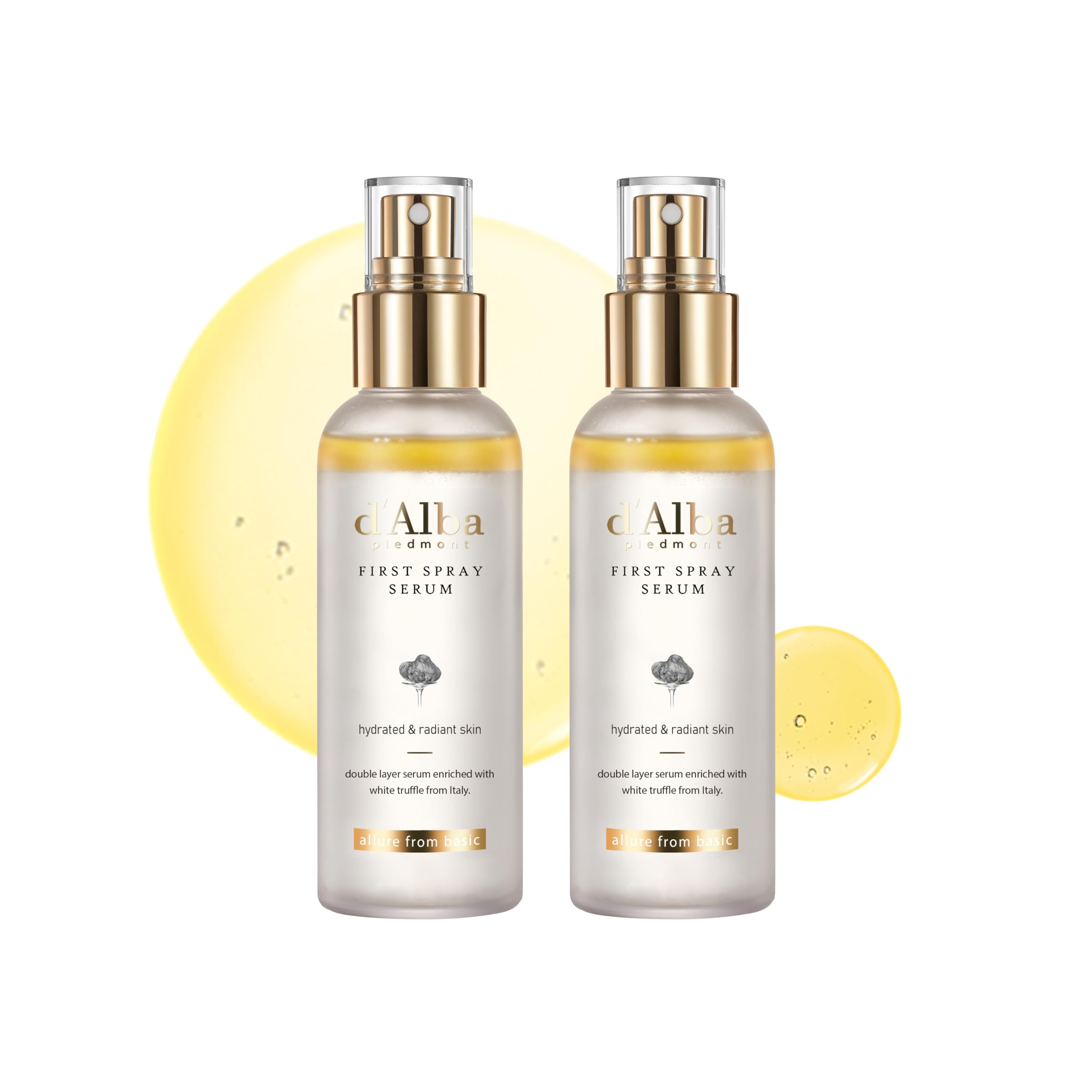 Old World Hub d'alba Piedmont Italian White Truffle serum spray, vegan, lightweight face moisturizer and glow serum for radiant skin.