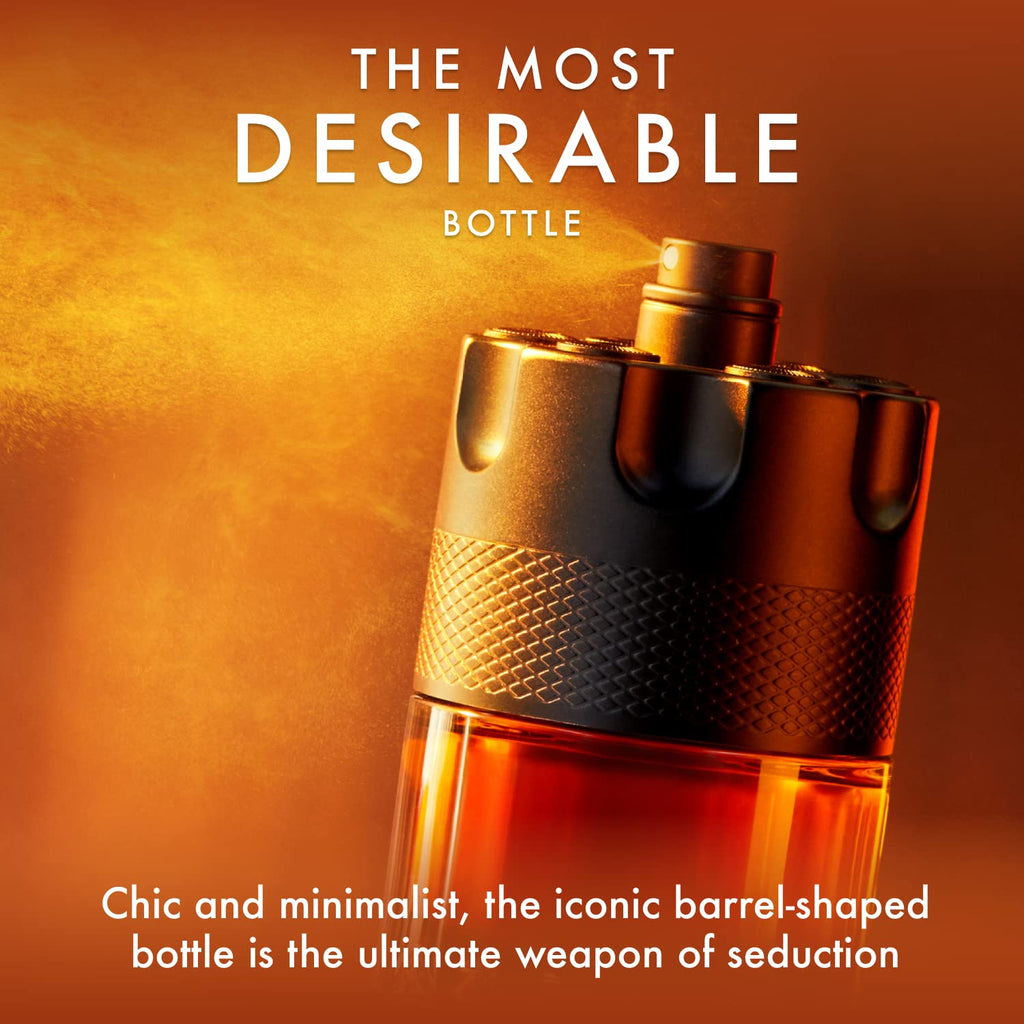Azzaro The Most Wanted Parfum for men, featuring a sleek bottle with spicy and seductive fragrance notes for date night.