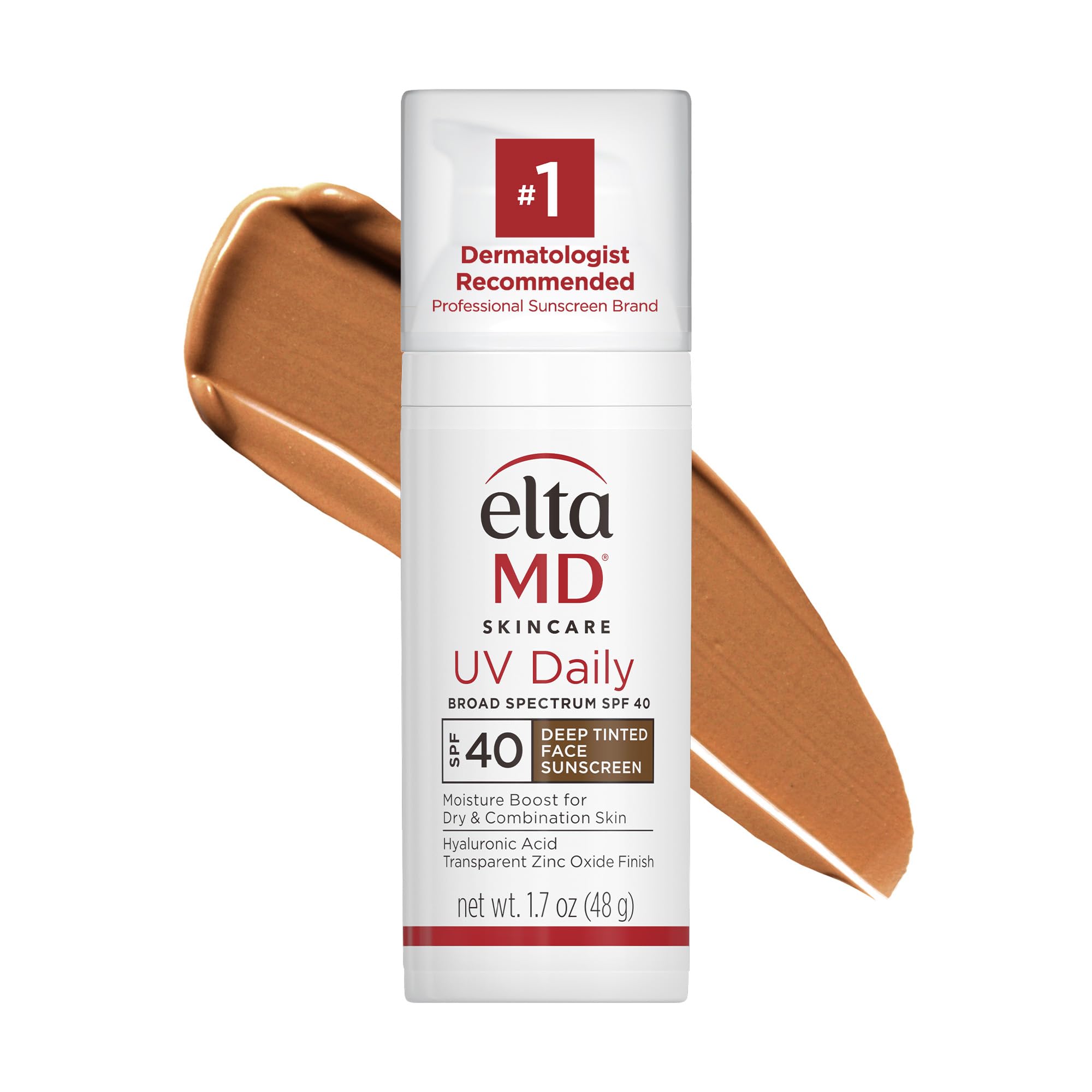EltaMD UV Daily face sunscreen moisturizer with zinc oxide, suitable for dry, combination, and normal skin types.